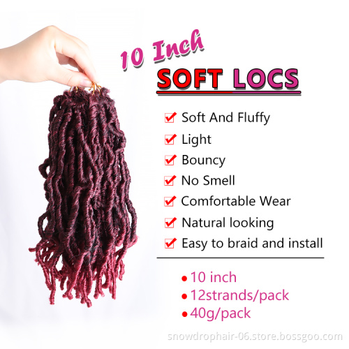 Synthetic Kids Natural Curly Waterwave Ombre Box Spring Water Wave Wholesale Bomb Passion Twist Faux Locs Crochet Hair Braids